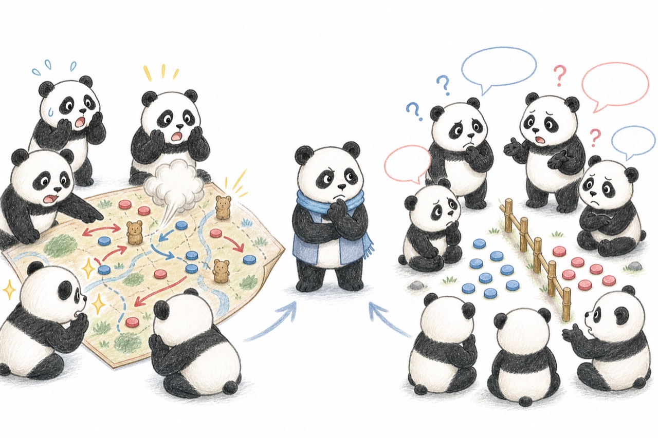 Two panda fandoms focus on different sides of the same complicated strategist.